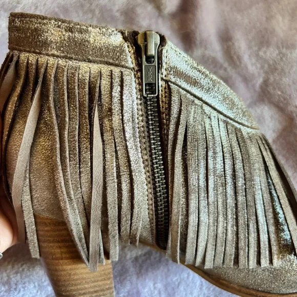 Ariat Unbrindled Layla metallic fringe western boots size 10 - Picture 13 of 15